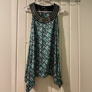 APT. 9 retro art deco sleeveless blouse-small like new